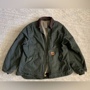 Green Carhartt fleece lined coat XXL Excellent Condition.